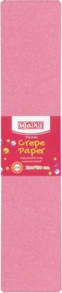 Бумага гофрированная перламутровый 20% 50x200 см розовый MX61618-04 Maxi