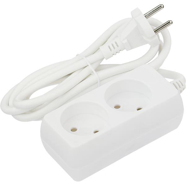 Удлинитель UP! (Underprice) без заземления 2 гн. белый 3 м H02-CT6-3m 