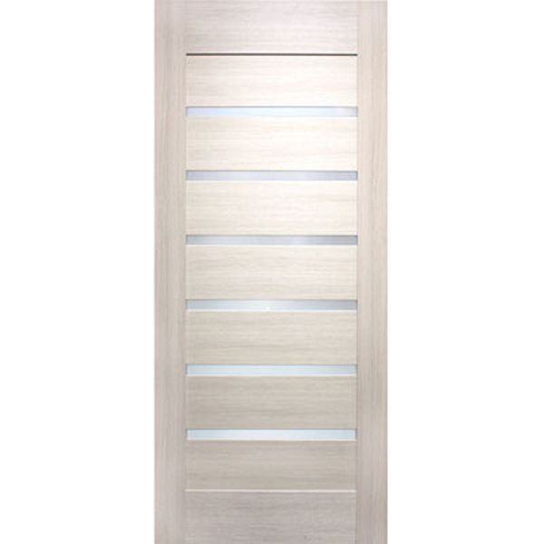 Двері полотно Лагуна ПО 90 см дуб білений зі склом