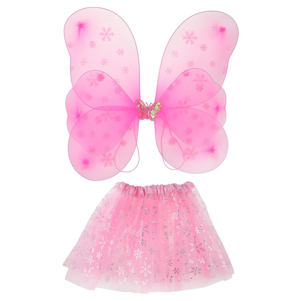 Костюм детский карнавальный Shantou (юбка, крылья, обруч, волшебная палочка) светло-розовый E2505