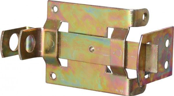 Засов под навесной замок №1 малый желтый 110 мм