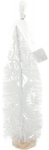 Елка декоративная настольная белая 13x40 см