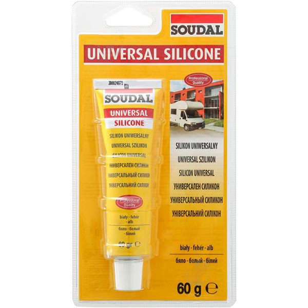 Герметик силіконовий SOUDAL універсальний білий 60 г