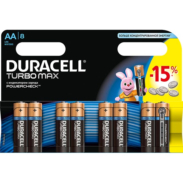 Батарейка Duracell LR03 MN2400 Turbo 8 шт