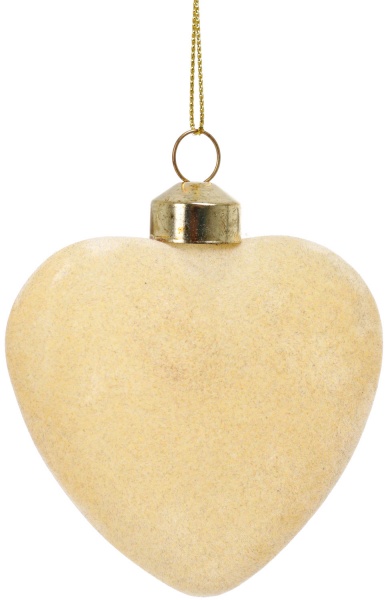 Елочная игрушка в форме сердца 9 см 