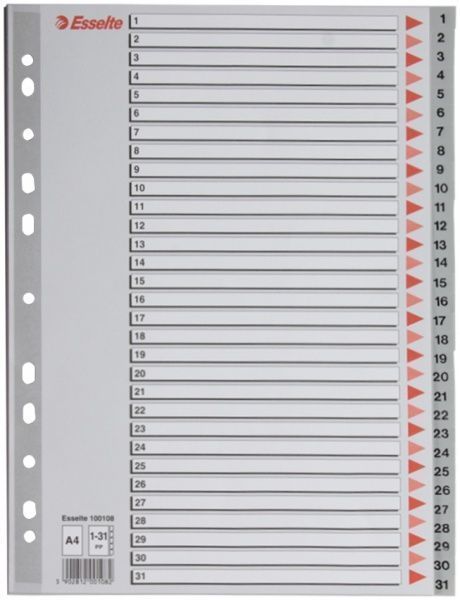Разделитель цифровой А4 1-31 Esselte