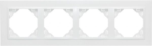 Рамка чотиримісна Efapel ANIMATO Logus універсальна металік крижаний 90940 TEE