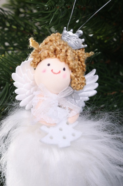 Декоративна підвіска JUMI Фея Jumi хутро 18 см білий A-951266