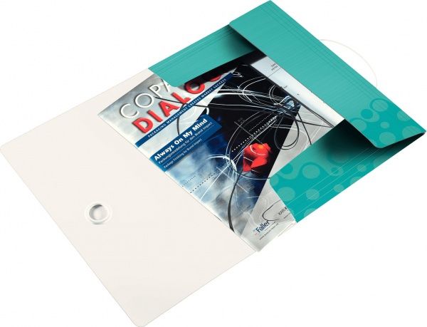 Папка-бокс на резинці WOW 150 арк. A4 бірюзовий металік 45990051 Leitz