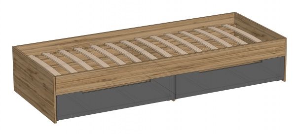 Кровать детская приставная Джуниор 80x200 см дуб аппалачи/антрацит 