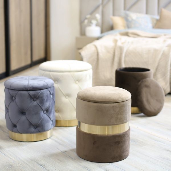 Сундук-пуф Bernard 31,5х31,5х38 см коричневый 