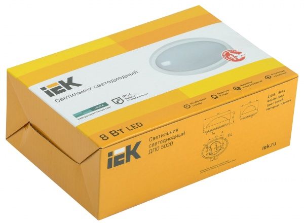 Светильник административный LED IEK ДПО 5020 8 Вт IP65 белый 