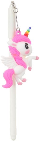 Ручка гелева рожева Райдужний єдиноріг 