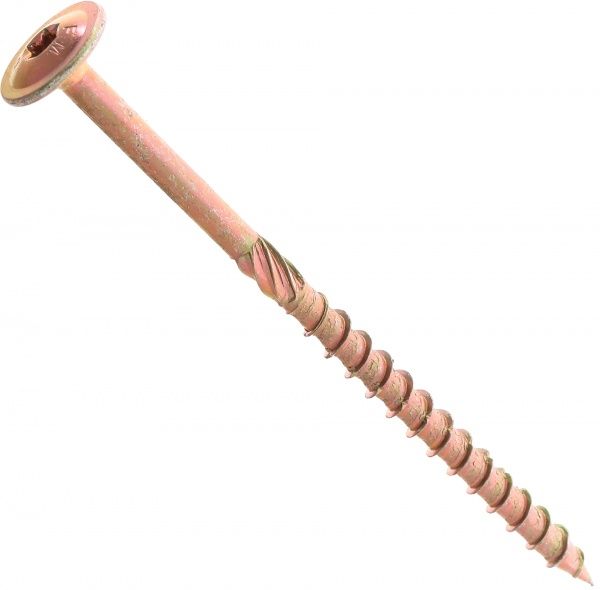 Шуруп конструкційний напівкругла головка 8x140 мм 1 шт. жовтий цинк Expert Fix