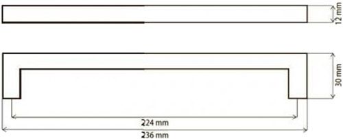 Мебельная ручка D-730 G6 224 мм матовый хром DC 73461