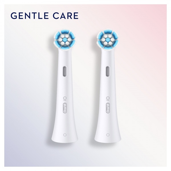 Насадки для электрической зубной щетки Oral-B iO Gentle Care белые, 2 шт.