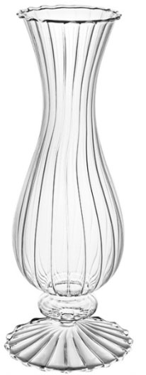 Ваза стеклянная Elegant 23,7 см прозрачная G-9059