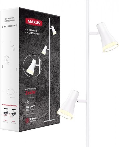 Торшер Maxus Spot Light MSL-02F LED 4 Вт белый 
