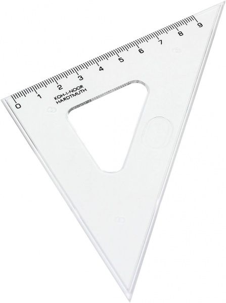 Треугольник равнобедренный, 45/113, прозрачный, 745398 Koh-i-Noor