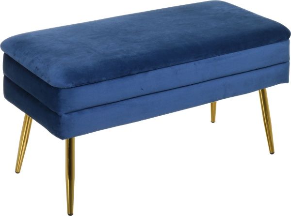 Скриня-пуф Pierre 79,5х37,5х42 см темно-лазуровий 