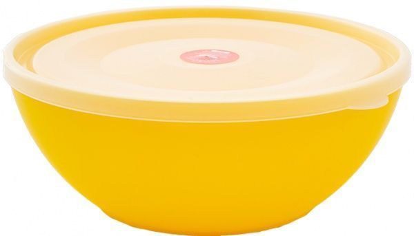 Миска з кришкою Мульті 800 мл жовтий Алеана