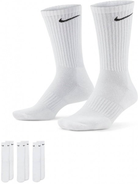 Шкарпетки Nike NIKE EVERYDAY CUSHIONED SX7664-100 р.46-50 білий