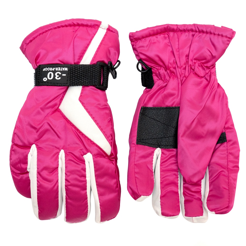 Варежки Devilon лыжные детские р.22 /розовый с белым 519353