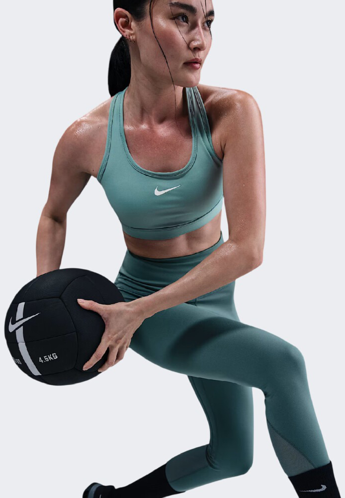 Бра Nike W SWSH MED SPT BRA DX6821-017 р.M зелений