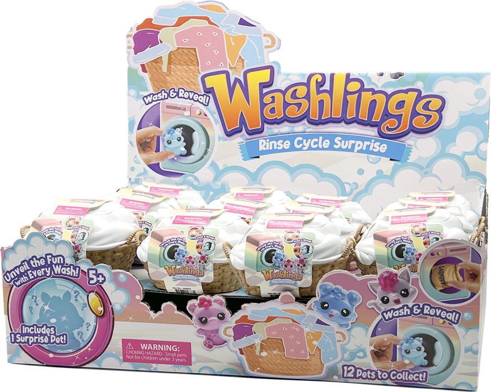 Игровой набор WASHLINGS Магическая стирка в корзине 2 игрушки-сюрприз в ассортименте 2409012
