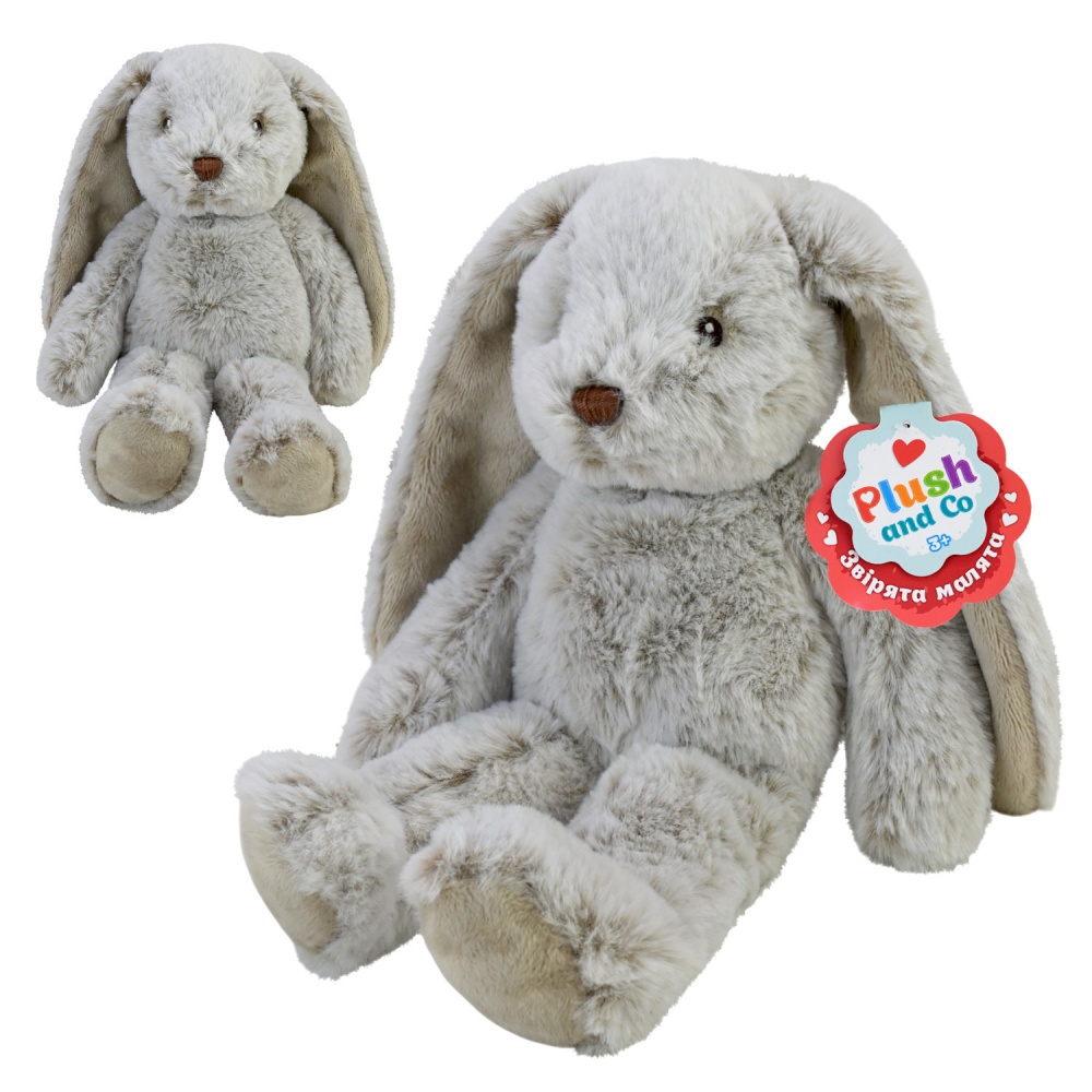 М'яка іграшка Plush and Co Кролик 14х9х30 см димчасто-сірий PLC25062