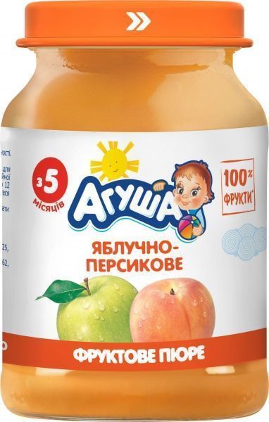 Пюре Агуша Яблучно-персикове 190 г 