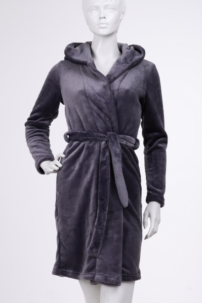 Халат Roksana Ушки 859/90152 р. M темно-серый 