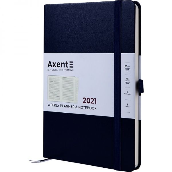 Щотижневик 2021 Prime Strong А5 синій Axent 46576