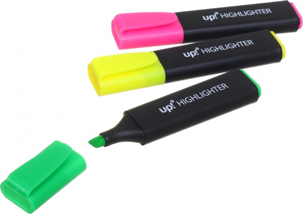 Набор маркеров UP! (Underprice) 1-5 мм розовыйзеленыйжелтый 