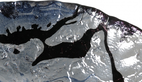 Блюдо глибоке Moon 40 см індіго/чорне Dekor Cam 