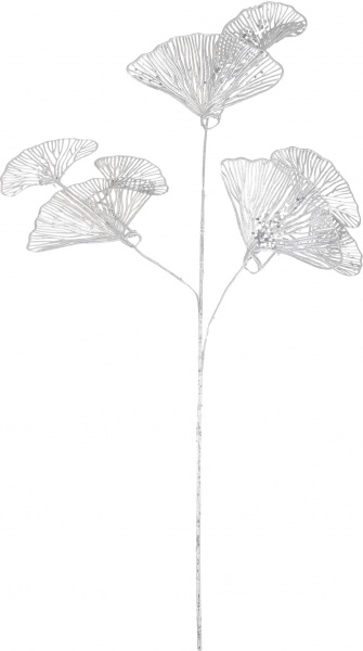 Гілочка декоративна 73 см срібна YZA000510