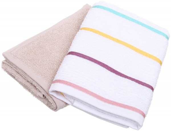 Набір рушників кухонних Stripe 60x40 см Durutex білий із коричневим 