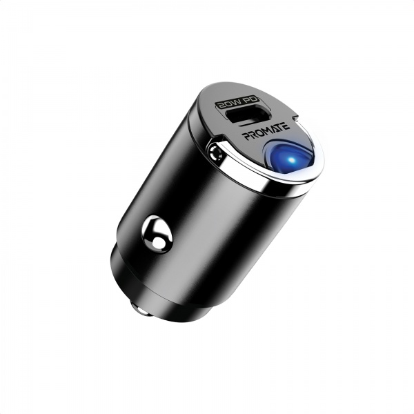 Автомобильное зарядное устройство Promate Bullet-PD20 Вт USB-C Black 