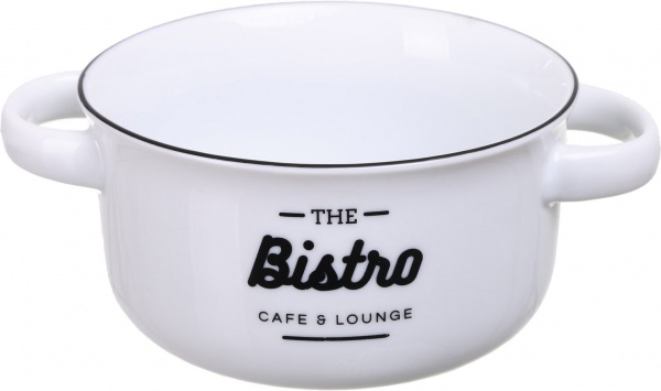 Бульонница с ручками 500 мл дизайн в ассортименте