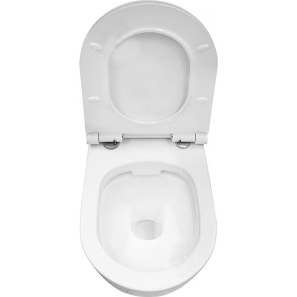 Унитаз подвесной Ego Pride Rimless с сиденьем S/C Slim