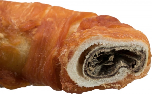 Лакомство Trixie для чистки зубов Denta Fun с курицей и начинкой натуральная кожа 11 см 65 г (31316)