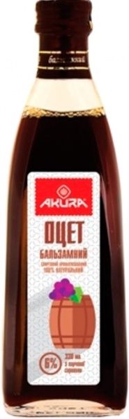 Уксус Acura бальзамический 6% 0,33 мл