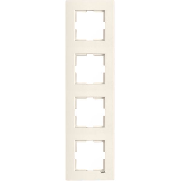 Рамка Viko Meridian четверная вертикальная кремовая