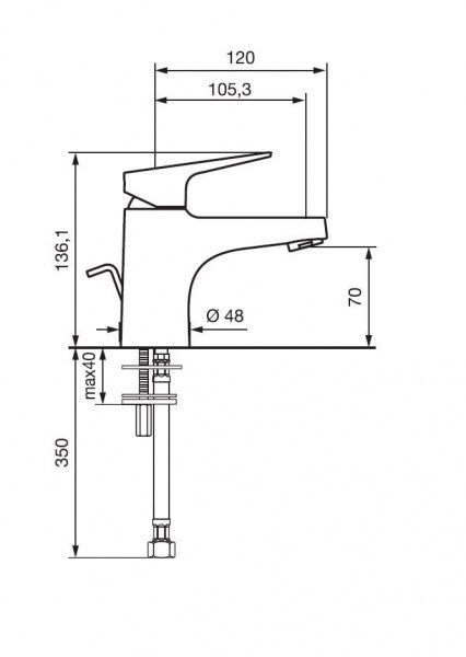 Смеситель для умывальника Emmevi Rubinetterie Никла CR89003TC