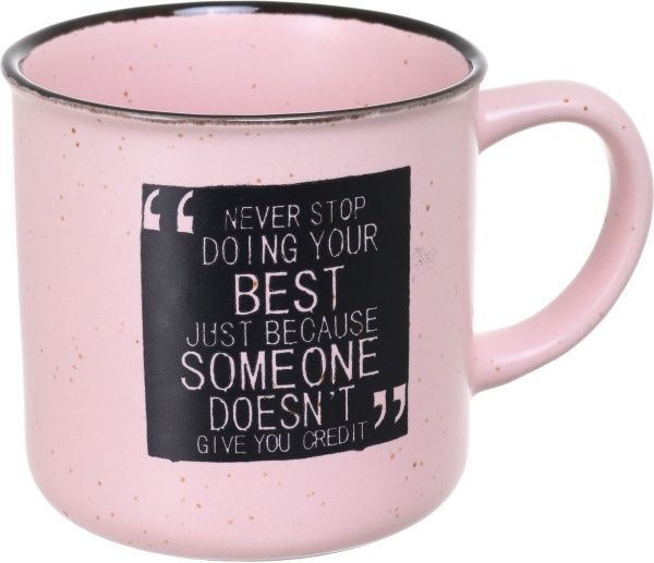 Чашка Motivation Pink 340 мл, керамика Bella Vita