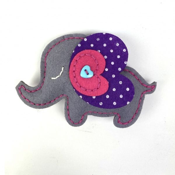 Набір з фетру Зший сам іграшку Слоник Аплі-Краплі 