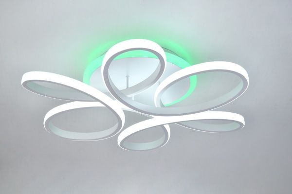 Люстра светодиодная Hopfen Gemini WH-RGB с пультом ДУ 110 Вт белый 