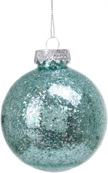 Шар новогодний с блискисткам 80 мм в ассортименте CAA114700