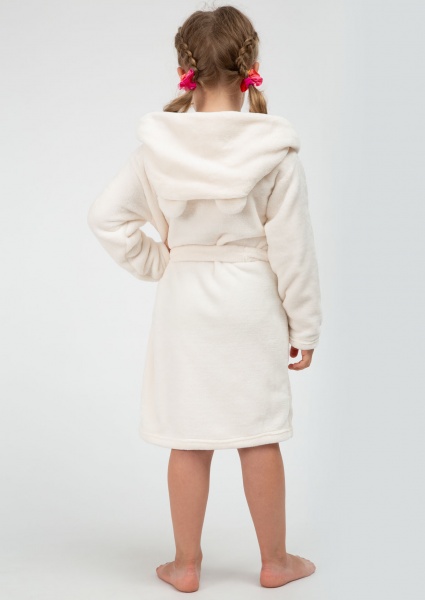 Халат детский для девочки Roksana Ушки №0051/90003 р.134-140 белый молочный 