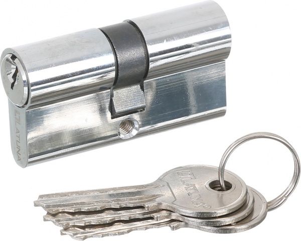 Замок врізний з ручками Heily SN/CP PZ 62 мм нікель